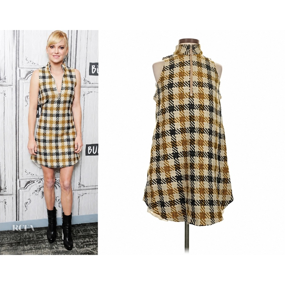 Sea New York Sz 2 Combo Twiggy Dress Celebrity Tunic Tweed Mixed Media Academia